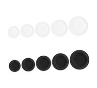 Yardenfun 10pcs Piggy Bank Closure Plugs with Secure Seal for Money Jars and Saving Boxes Round Rubber Stoppers in Black and White Fits Openings for Cash Saving and Sealed Money Storage