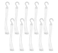 Yardenfun 10pcs Plastic Flower Pot Hangers for Planters Hanging Plant Pot Chains with Hooks Secure Decorative Plant Basket Holders for Indoor Outdoor Garden Use