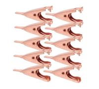 Yardenfun 10pcs Pure Copper Alligator Clips Small Electrical Test Clamps for Laboratory Wire Connections DIY Electronics Prototyping Corrosion-Resistant Testing Tools