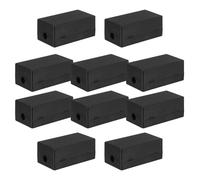 Yardenfun 10Pcs Small Plastic Junction Box 48X26X20Mm Black Wire Pass-Through Case for LED Controller Cable Management Electronics Pcb Enclosure Weatherproof Electrical Project Organizer