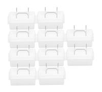 Yardenfun 10pcs Transparent Pegboard Storage Bins with Hooks Plastic Hardware Organizer Boxes for Garage Workbench No-Drill Installation Peg Board Parts Holder for Workshop and Office