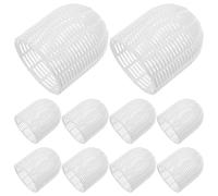 Yardenfun 10pcs Vintage Hollow Birdcage Hanging Cage Lamp Shades DIY Pendant Lampshade Covers with Wire Frame for Ceiling Lights Lightweight Plastic Lamp Shade Cage for Rustic Indoor Outdoor