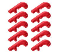 Yardenfun 10pcs Wheelchair Folding Locking Clips Red Plastic Frame Retainer Lightweight Fold Stopper Replacement Latch for Manual Mobility Chair Repair Maintenance Home Care