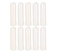 Yardenfun 10pcs White Refillable Aromatherapy Tubes with Unscented Wicks for Essential Oil Diffuser, Empty Inhalers Suitable for Sinus Relief and Congestion Care