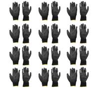 Yardenfun 12 Pair Anti-static Nylon Work Gloves Size S, Pu Coated Palm Safety Mechanical Mittens for Hand Protection, Labour and Site Work Gloves for Men and Women