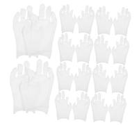 Yardenfun 12 Pairs White Cotton Gloves for Working Adults Moisturizing Breathable Fingerless Gloves Suitable for Women Men Formal and Casual Use
