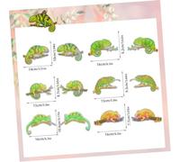 Yardenfun 12pcs Anti-Collision Gecko Wall Stickers Magnetic Window Screen Clings Decorative Reusable Decals for Bird Collision Prevention and Home Door Handle Protection