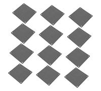Yardenfun 12pcs Black Dust Mesh Filters for Computer Fans Practical PC Case Fan Covers with Fine Grill Protection Flexible and Easy to Fix for Cooling and Dust Prevention