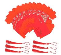 Yardenfun 12pcs Chinese Style Candy Paper Boxes with Festive Tassel Decoration for Wedding Party Favor Storage and Gift Packaging Medium Red Gift Boxes for Creative Candy Presentation
