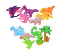 Yardenfun 12pcs Mini Resin Dinosaur Figurines with Realistic Detailing Compact Micro Landscape Decorations and Educational Animal for Desk Ornaments Party Favors Classroom Displays