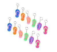 Yardenfun 12pcs Novelty Flip Flops Keychain Pendants Creative Hanging Key Rings for Bags Fun Ornaments Random Colors for Friends and Key Protection Random Color