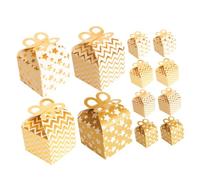 Yardenfun 12pcs Paper Candy Boxes with Gold Foil Star Wave Design Party Favor Treat Boxes for Weddings Bridal Showers Birthdays Chocolate Storage and Trinket Gift Containers