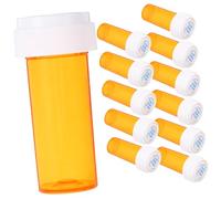 Yardenfun 12Pcs Portable Transparent Medicine Bottles with Easy-Open Caps Small Multi-Function Pill Containers for Travel Emergency Use