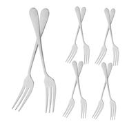 Yardenfun 12pcs Stainless Steel Mini Fruit Forks Compact Appetizer Picks for Desserts Cake Salad Cocktail Stirring and Easy Clean Cutlery for Restaurant Picnic Party Use