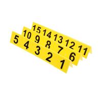 Yardenfun 15pcs Acrylic Crime Scene Markers Double Sided Table Numbers for Restaurants Bars Cafes Themed Detective Party Scene Setting Props Easy Clean Yellow Black
