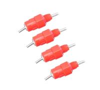 Yardenfun 15pcs Chicken Drinking Fountain Red Stainless Steel Nipple Waterer for Poultry Farming Home and Commercial Use Keeps Water Clean for Broilers Layers Ducks