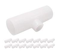 Yardenfun 15pcs Chicken Waterer Tee Fittings Plastic 4-way Connector Set for Automatic Poultry Drinkers, Suitable for Chicken and Bird Watering Systems in Farm and Ranch Use