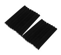 Yardenfun 16pcs Black Fleece and Sponge Jewelry Drawer Organizer Inserts Soft Velvet Surface, Cuttable round Partition Strips for Rings and Necklaces, for Efficient Display in Ring Boxes