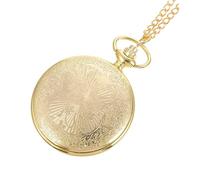 Yardenfun 1pc Antique Gold Pocket Watch Train Pattern Elegant Timing Chest Watch for Men and Women Vintage Style Souvenir for Birthdays and Anniversaries
