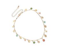 Yardenfun 1Pc Elegant Floral Clavicle Necklace for Women Charming Multi Element Golden Pendant Chain present for Special Occasions Fashion Accessory for Parties Anniversaries and Daily