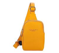 Yardenfun 1pc Fashion Pu Leather Women One-Shoulder Crossbody Bag Strap Versatile Daily Use for Shopping Travel Sports and More Stylish Chest Waist Bag Yellow
