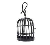 Yardenfun 1Pc Mini Birdcage Micro Landscape Adornment Handmade Crafts Supply for Fairy Garden Ornaments Decorative House Decor Accessories Black