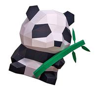Yardenfun 1Pc Panda Origami Paper Model Creative Handmade Geometric Craft Easy Assembly DIY Ornament for Home Decor School Projects