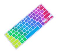 Yardenfun 1Pc Rainbow Silicone Keyboard Protector Compatible with Dell Dustproof Keyboard Cover for Laptop Full Elasticity Close Fitting Design