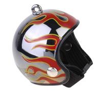 Yardenfun 1pc Small Pet Chicken Helmet Hard Hat for Birds Ducks Quails Safe Comfortable Headgear Flame Pattern Protects Poultry from Injury Fun Accessory for Small Pets