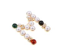 Yardenfun 1Pc Stylish Letter Shaped Brooch Pin for Women Unique Alloy Brooch Accessories Elegant and Delicate Design for Blouses and Dresses for Ladies