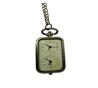 Yardenfun 1PC Vintage Double Movement Pocket Watch Pendant Necklace Elegant Accessory for Men Women for Parties and Daily Wear Timeless Idea