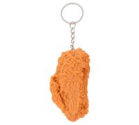 Yardenfun 1pcs Food Keychain Imitation Fried Chicken Pendant Realistic PVC Bag Hanging Decor Novelty Keyring for Handbags Backpacks and Keys Adorable Simulation Chicken Wing Accessory