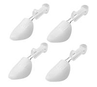 Yardenfun 2 Pairs Adjustable Mens Plastic Shoe Trees for Dress Shoes and Sneakers Lightweight Crease Protector Inserts Transparent Boot Holders and Storage