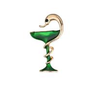 Yardenfun 2 Pcs Creative Wine Goblet Brooch Drip Oil Alloy Badge for Women Red Green Party Pins Chic Fashion Accessory for Banquets Cosplay Graduation Prom Casual Wear