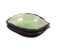 Yardenfun 2 Pcs Elegant Leaf-Shaped Ceramic Spoon Rest for Kitchen Counter Space-Saving Cooking Utensil Holder for Coffee Spoons and Small Utensils Light Green Stylish Accessory for Stove