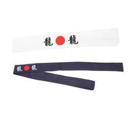 Yardenfun 2 pcs Japanese Sports Headband Sweat Absorbing Chef Karate Headband for Yoga Running Cycling with Durable Skin Friendly and Traditional Dragon Design
