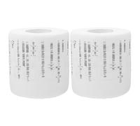Yardenfun 2 Rolls Creative Printed Toilet Paper with Mathematical Formula Pattern Soft Absorbent Bathroom Tissue for Holiday Fun and Party Pranks Gentle Skin and Unique Design