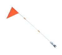 Yardenfun 2 Sets Bicycle Flagpole Banner Triangular Safety Flag Parking Golf Cart Go Kart Car Support Bike Multipurpose Pole Glass Fiber