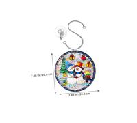 Yardenfun 2 Sets Christmas Window Suncatchers Vibrant Acrylic Snowman Stained Panels for DIY Holiday Decor Reusable Hanging Ornaments for Xmas Party Wall Art and