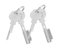 Yardenfun 2 Sets Heavy Duty Refrigerator Door Lock Cylinder Replacement with Keys Anti-Theft Freezer Cabinet Lock for Commercial and Home Use Iron Alloy Security Device