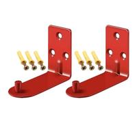 Yardenfun 2 Sets Metal Fire Extinguisher Bracket for 20 Lb Extinguishers with Angled Hole Mounting System Wide Compatibility and Organised for Office Or Home Use