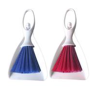 Yardenfun 2 Sets Mini Desktop Cleaner Set Portable Broom and Dustpan for Narrow Spaces Clean Corners with Hanging for Home Office Laptop Keyboard Cleaning Tools Random Color