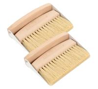 Yardenfun 2 Sets Mini Desktop Cleaning Brush with Dustpan Small Keyboard Computer Sweep Brush for Electronics Portable Detail Cleaning Kit for Reach Spaces Lightweight Design
