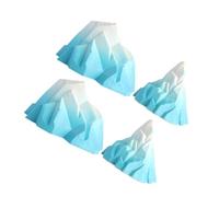 Yardenfun 2 Sets Miniature Floeberg Aquarium Decorations Small Plastic Snow Mountain Ornaments for Fish Tanks Realistic Iceberg Design Versatile Fish Tank Decor