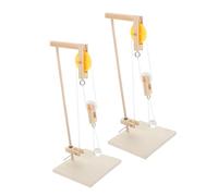 Yardenfun 2 Sets Physics Learning Pulley Model Kit Educational Science Experiment for Students Mechanics Teaching Tools for Cognitive Skill Development and Interactive Stem Education
