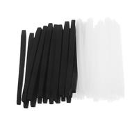 Yardenfun 20 Pair Anti-slip Silicone Eyeglass Ear Cushions and Temple Tips Soft Comfortable Ear Hooks Sleeve Retainers for Various Glasses Models Black White Replacement