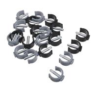 Yardenfun 20pcs C-Shape Latch Clamp for Walking Stick Accessories Non-Slip Crutch Replacement Parts with Secure Clamp Connection Versatile Fit for Seniors Mobility Aids Easy to Replace and