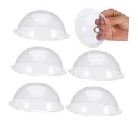 Yardenfun 20pcs Clear Dome Cloche Half Sphere Craft Circles for DIY Micro Landscapes Candy Holders Decorative Bowls and Fillable Favor Boxes