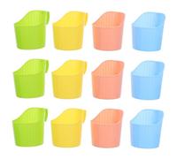 Yardenfun 20Pcs Disposable Coffee Paper Cup Holders Scald Cup Sleeves for Household Office Use Display Rack Practical and Safe for Hot Drinks Random Color
