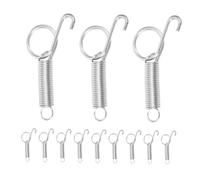 Yardenfun 20Pcs Metal Finger Spring Latch Hooks for Pet Cage Doors Easy Install Multiuse Fixing Clips for Rabbit Hamster Squirrel Bird Cages and Storage Cabinets Silver